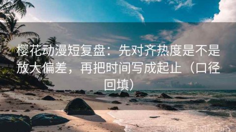樱花动漫短复盘：先对齐热度是不是放大偏差，再把时间写成起止（口径回填）