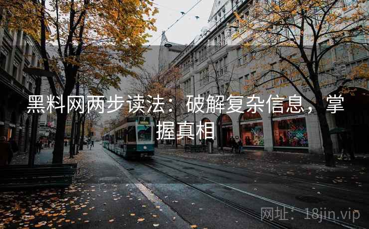 黑料网两步读法：破解复杂信息，掌握真相