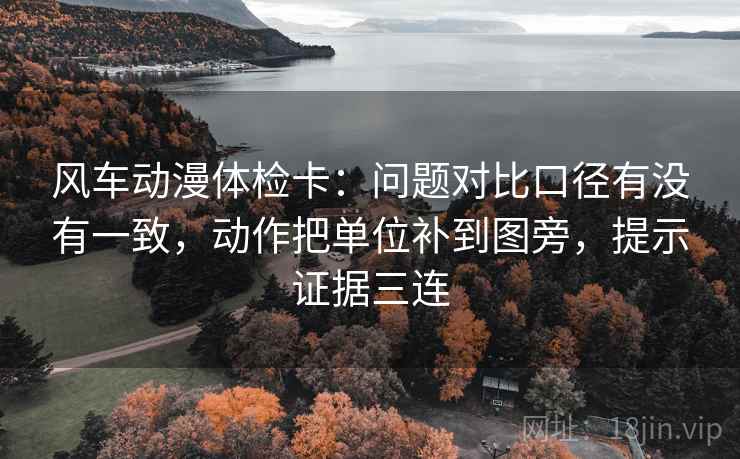 风车动漫体检卡:问题对比口径有没有一致,动作把单位补到图旁,提示证据三连 风车动漫体检卡:问题对比口径有没有一致,动作把单位补到图旁,提示证据三连
